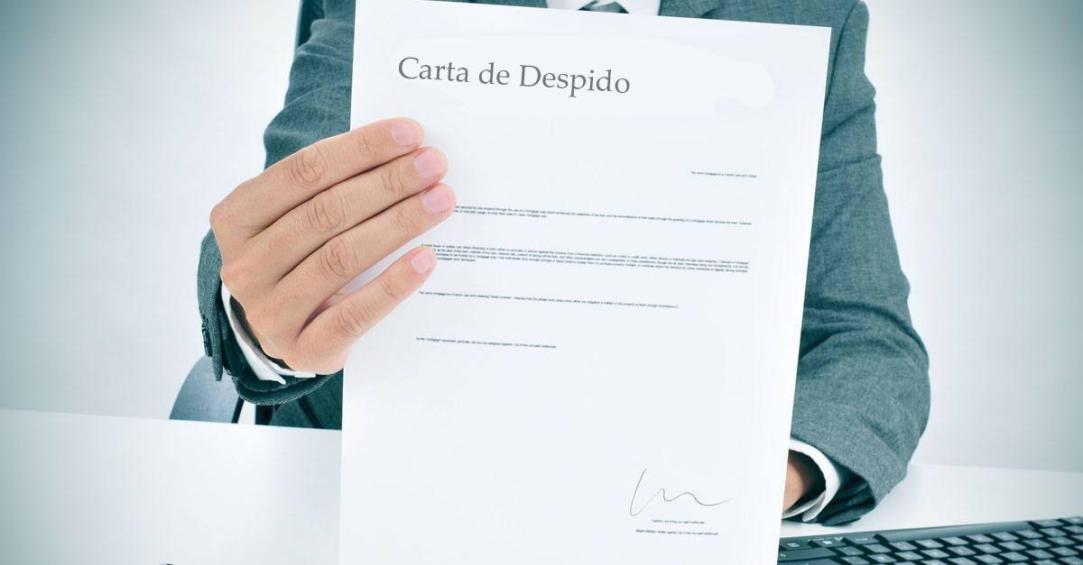 requisitos carta de despido